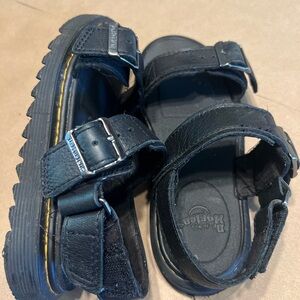 Dr. Martens Kids Black Leather Sandals